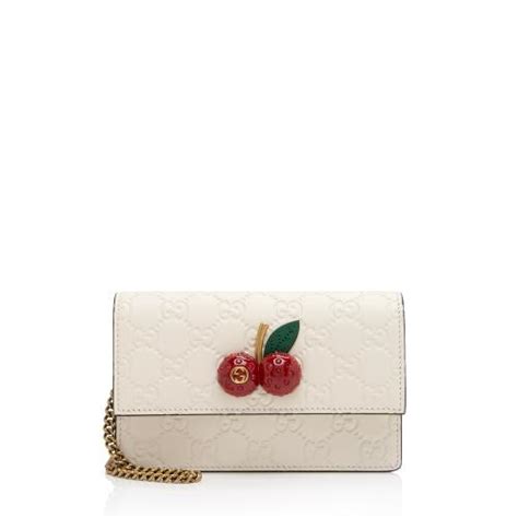 gucci signature mini bag with cherries|Gucci handbag guccissima.